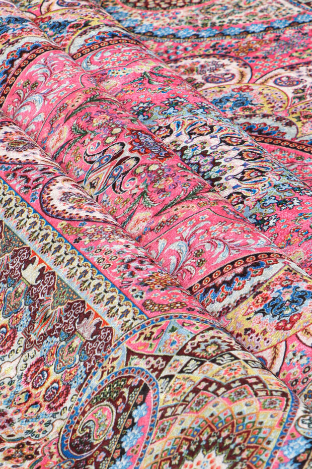 Pembe Kadife Halı Seccade - 2