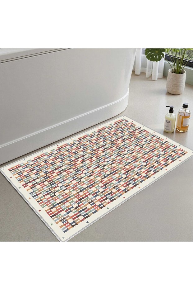 Bath Mat, Soft Bathroom Rug, Non-Slip Dot Backing, Washable - 60X100