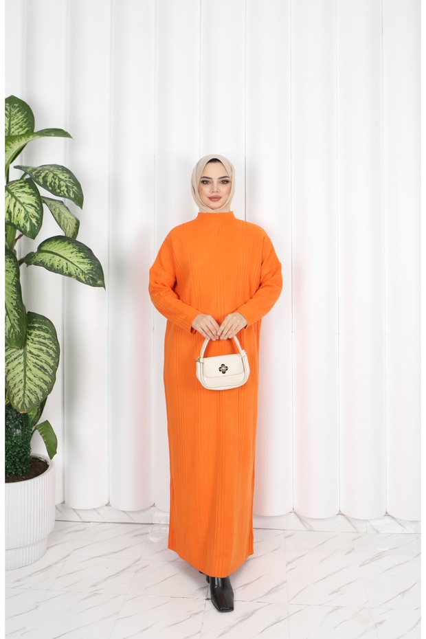 Corded Knitwear Dress