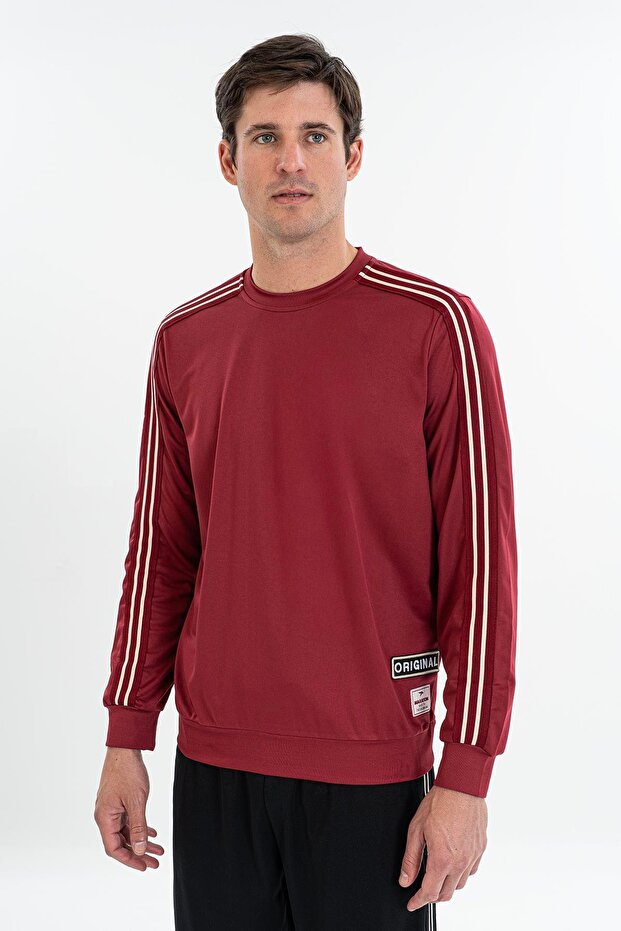 Comfort Men's Crew Neck Burgundy Sweatshirt