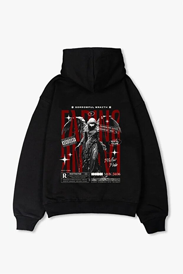 Sweatshirt Printed Hodies Compact Fabric (Cotton Inside)