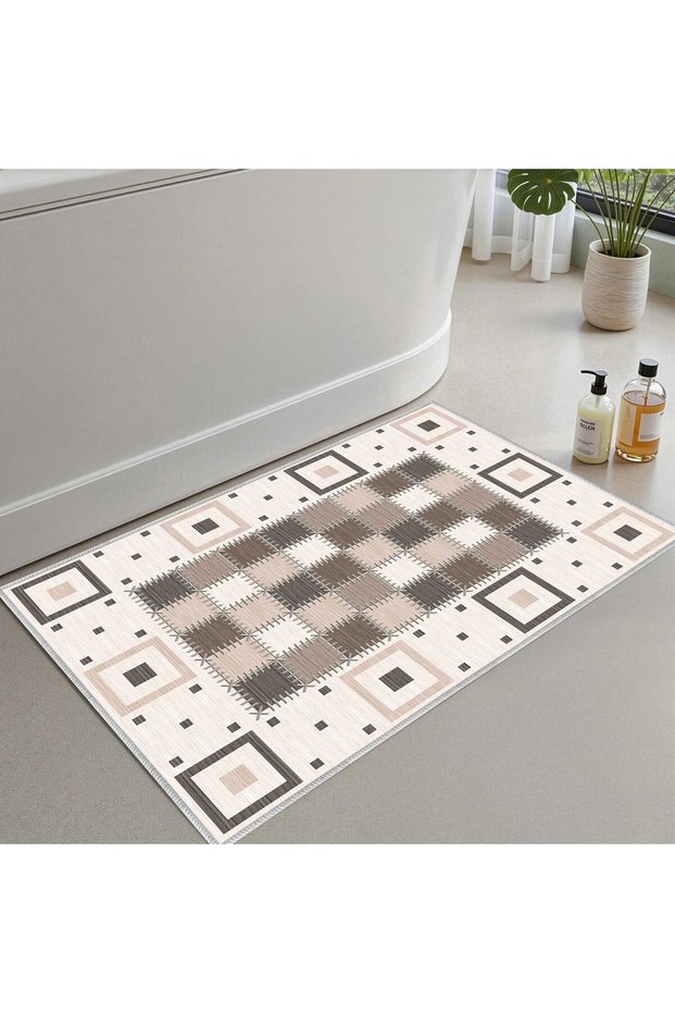 Bath Mat, Soft Bathroom Rug, Non-Slip Dot Backing, Washable - 60X100