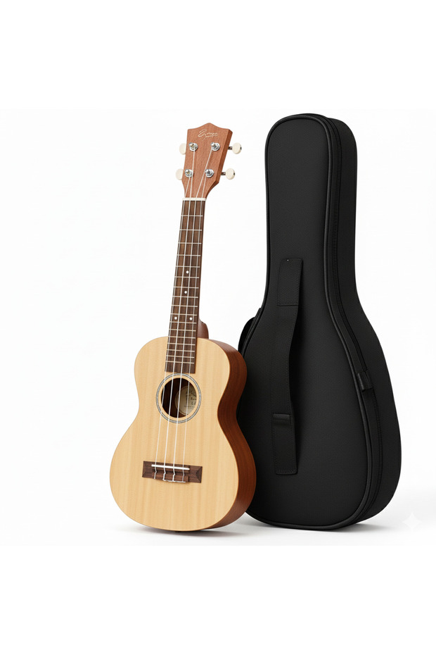 21 Inch Concert Ukulele Natural| Beginner Kids Hawaii Acoustic Uke with Gig Bag