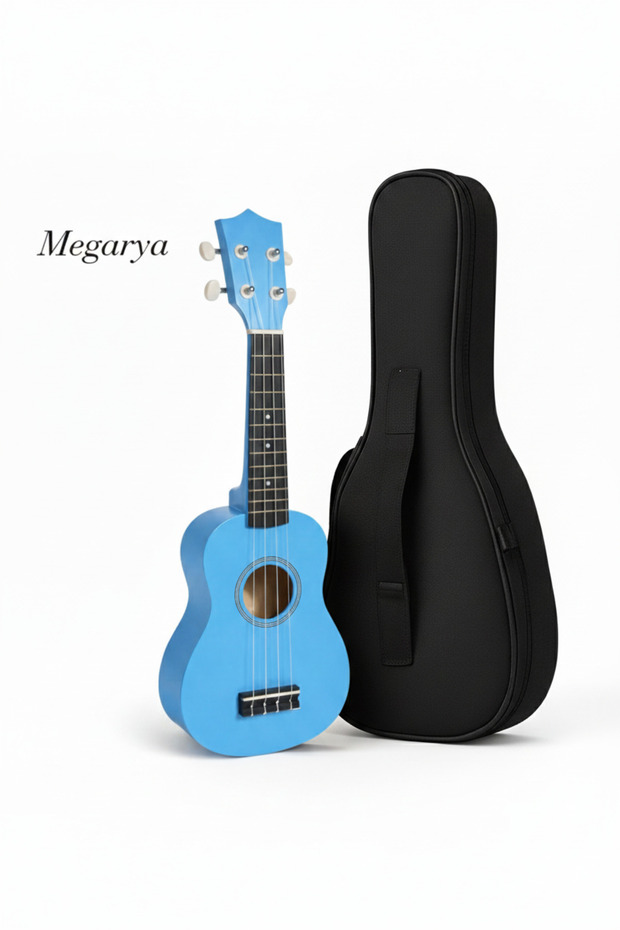 21 Inch Concert Ukulele Blue| Beginner Kids Hawaii Acoustic Uke with Gig Bag