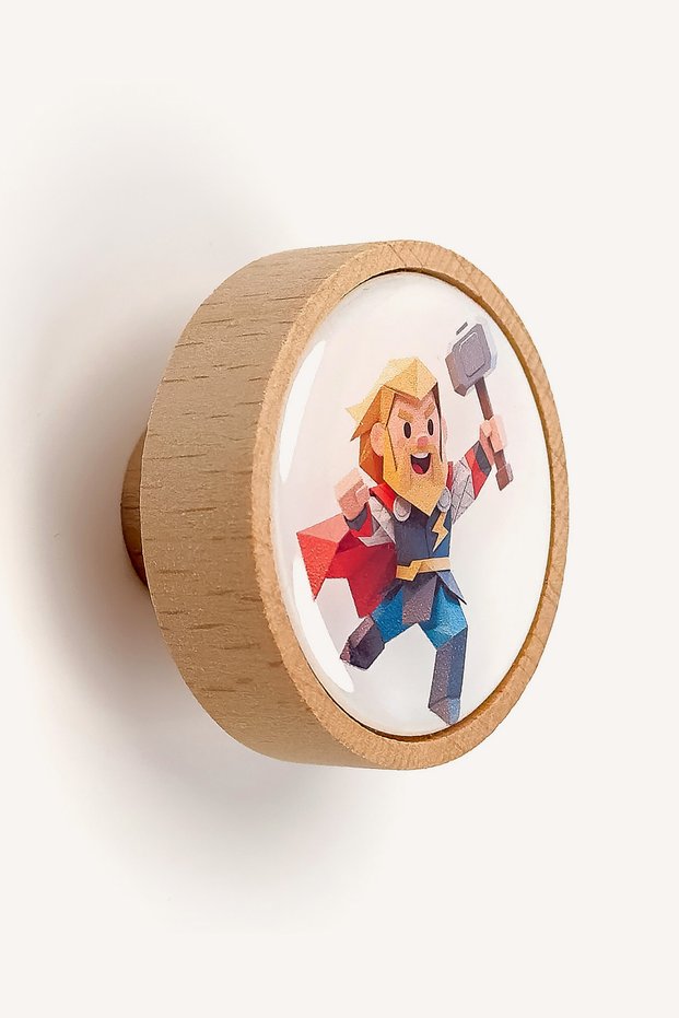 Thor Origami Style Wooden Children's Room Handle