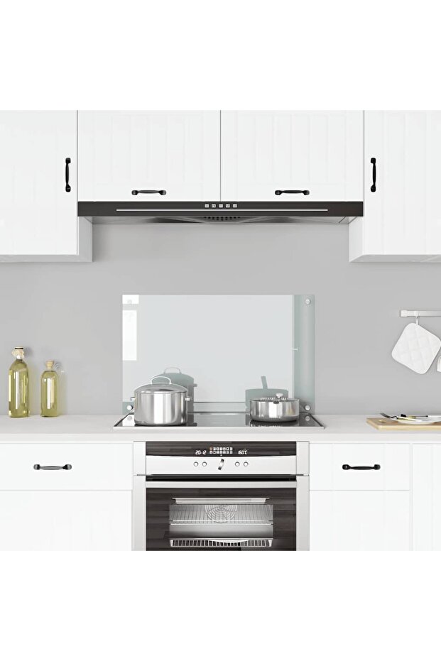 Kitchen Backsplash Transparent 80 x 50 cm Tempered Glass