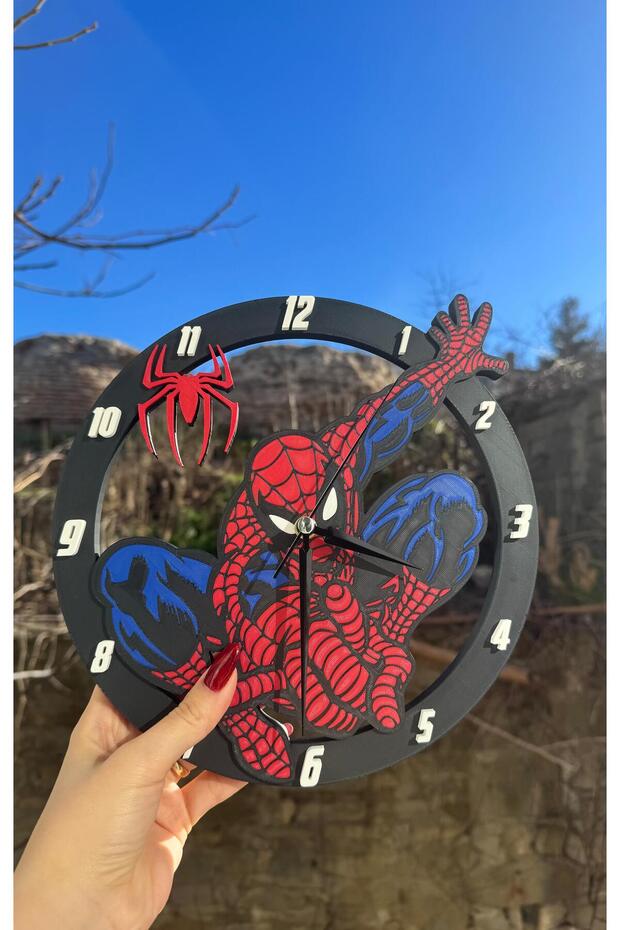 3D Örümcek Adam Duvar Saati - 1