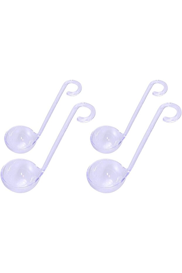 Plastic Mini Ladles in 2 Sizes, Set of 4, Clear