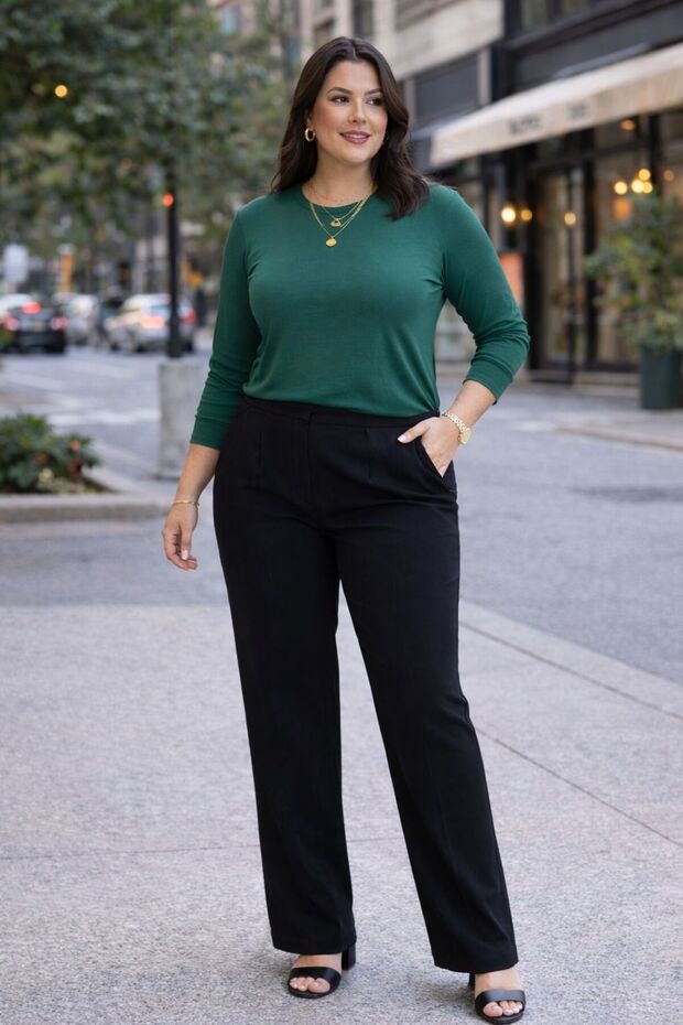 Kadın Büyük Beden Oversize Basic Bluz - 3