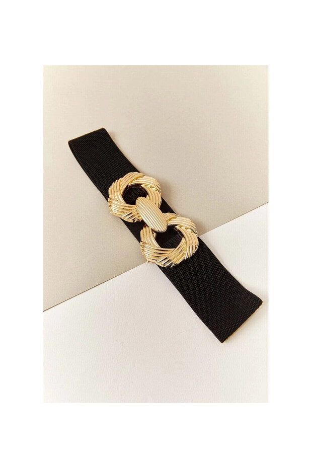 Women's Twist Buckle Elastic Belt