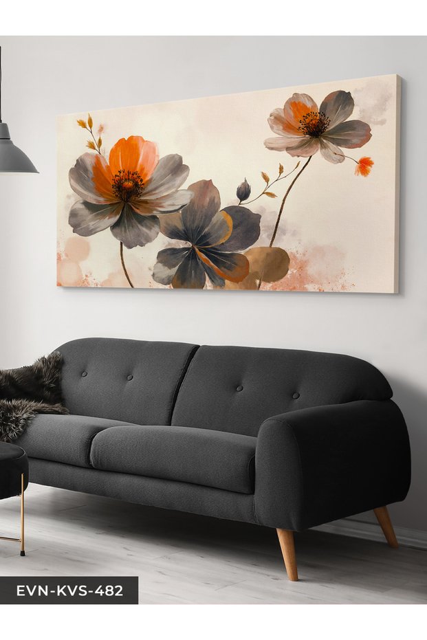 Oil Painting Look Black Flower Single Piece Canvas - Canvas Painting