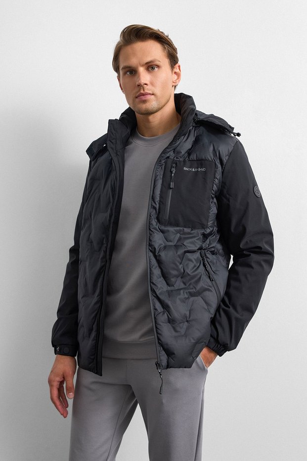 Black Smart Fit Hooded Mont
