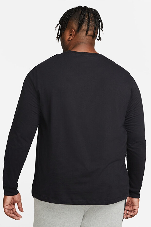 NSW Club Tee férfi hosszú ujjú sportpóló fekete AR5193-010 - 5