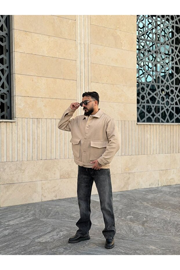 Oversize Kaşe Ceket - 2