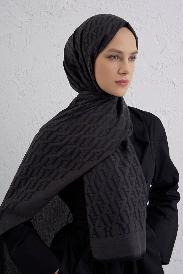 نمط شال إديشن بشعار 08-أنثراسيت - 2