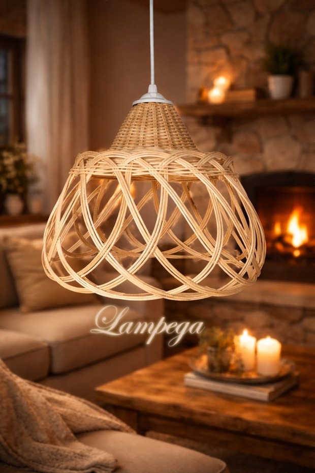 rattan bambu avize - 1