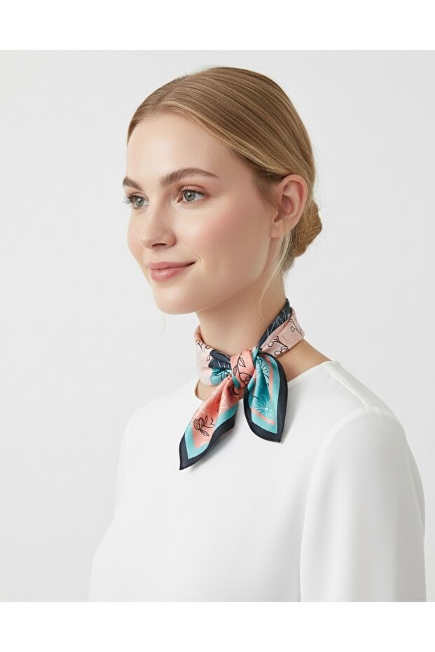 Lara Shawls Çiçek Desen Fular - 2