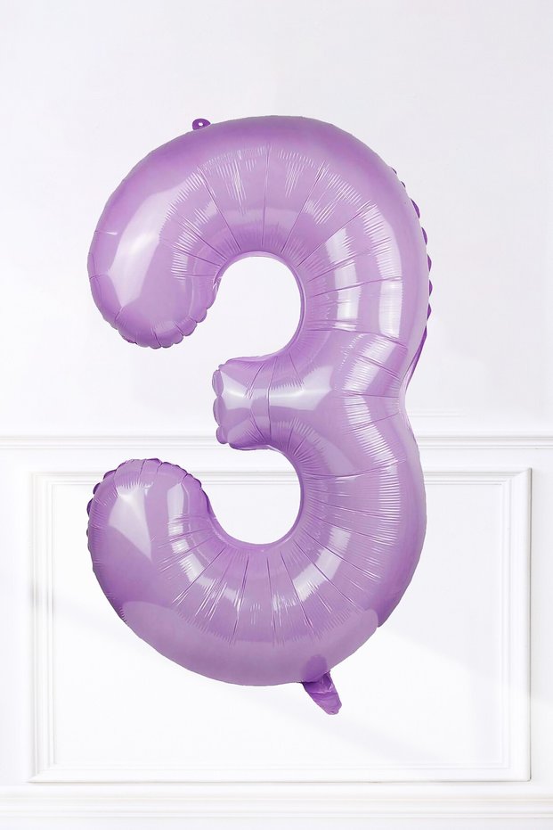 Lila Number Foil Balloon Lila Age Balloon