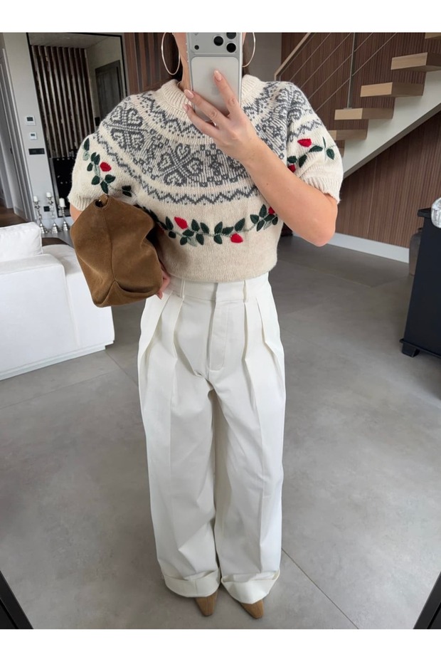 Double Pleated Tencel Fabric Palazzo Pants