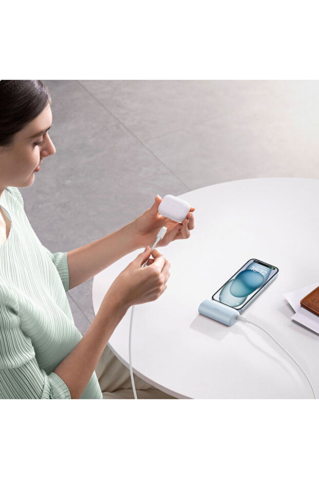 20W 5000mAh + Cablu Type-C Roz - 6