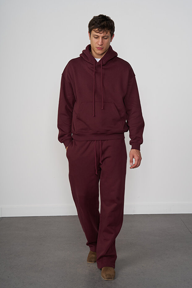 %100 Cotton Kapşonlu Sweatshirt - 1