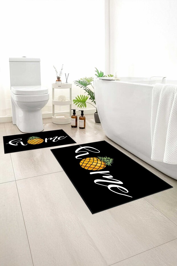 2-Pack Bath Mat, Soft Bathroom Rug, Non-Slip Backing, Washable - 60X100 - 50X60