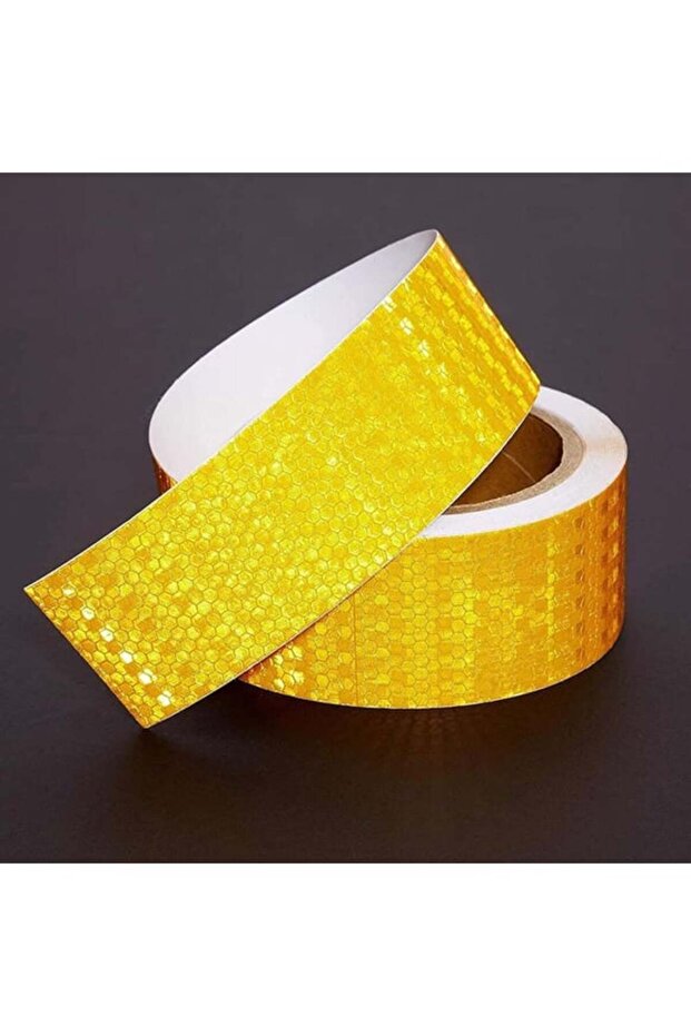 Honeycomb Reflective Tape Yellow 50mm X 50m Self Adhesive Reflector Strip Warning Tape