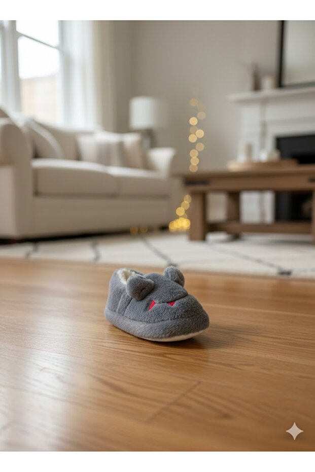 Süet Kürklü Ev Terliği - 4