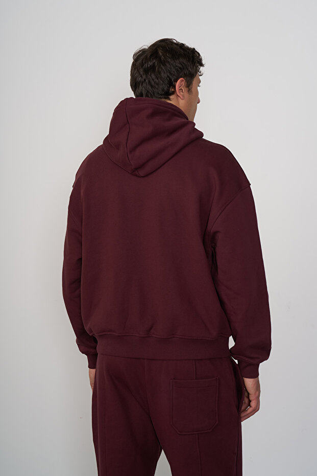 %100 Cotton Kapşonlu Sweatshirt - 4