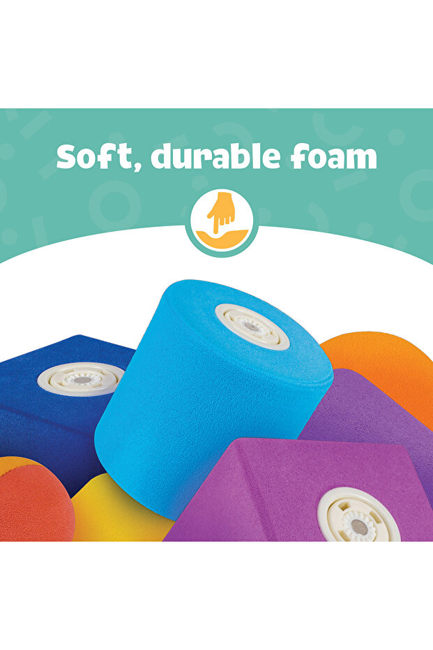 مجموعة بناء من 50 قطعة من مكعبات الفوم المغناطيسية - 5