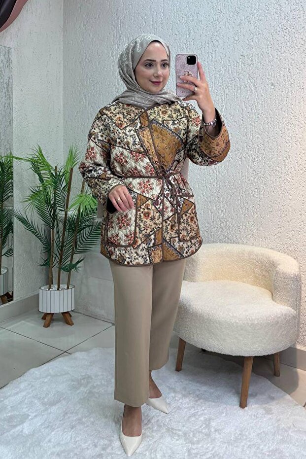 ETNİK DESEN KAPİTONE CEKET - 3