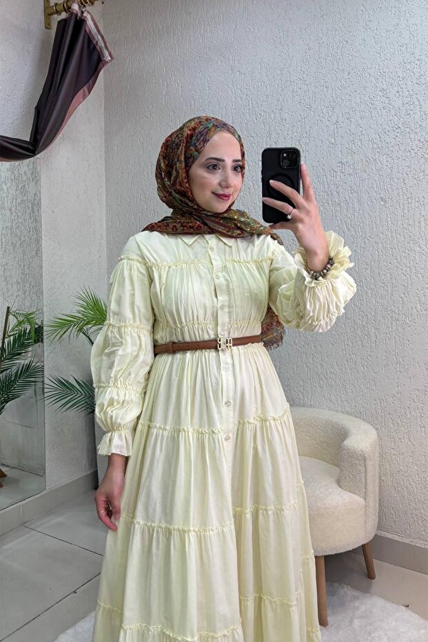 PAMUKLU BÜZGÜ KAT ELBİSE - 4