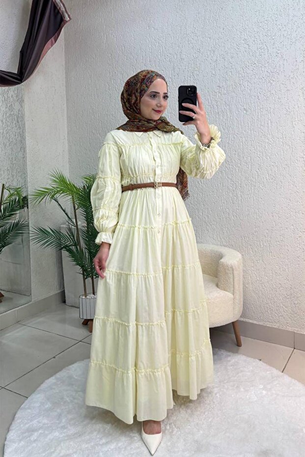 PAMUKLU BÜZGÜ KAT ELBİSE - 1
