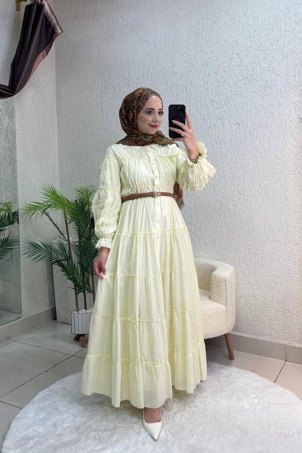 PAMUKLU BÜZGÜ KAT ELBİSE - 2