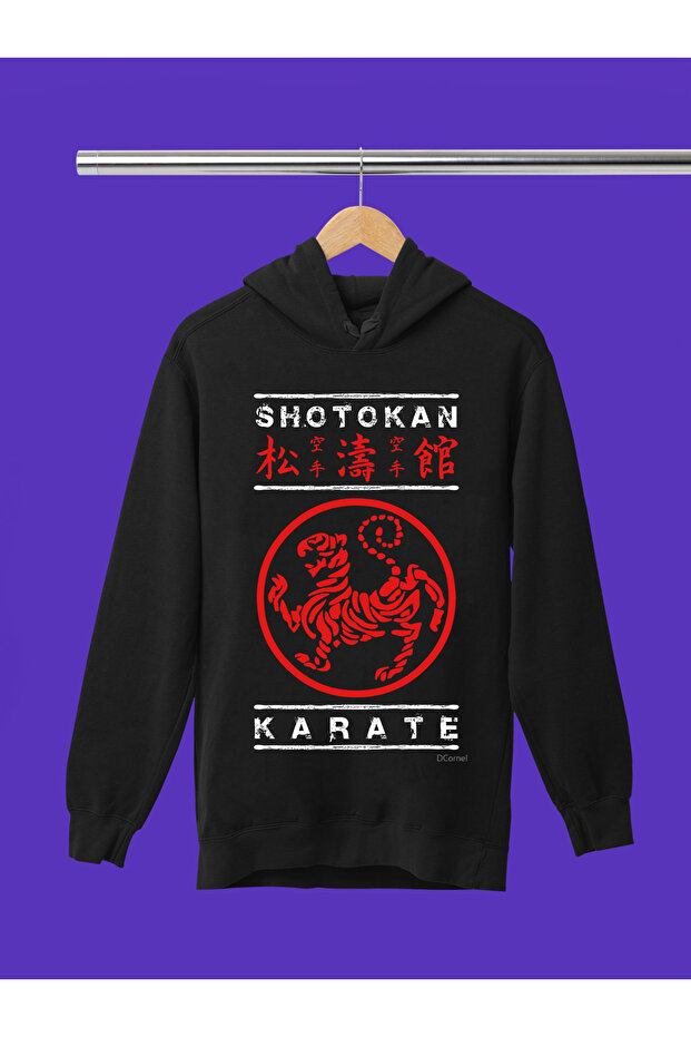 Karate Sports Printed 3 Yarn Quality Soft Texture Hooded Children's Sweatshirt
