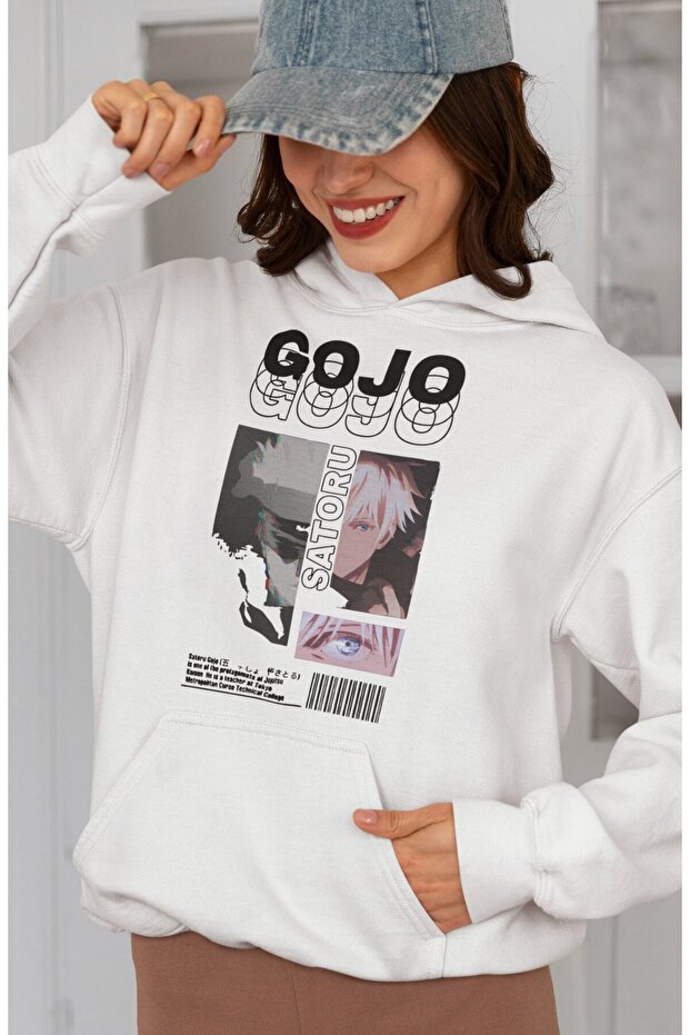 Satoru Gojo Jujutsu Kaisen Printed Unisex Oversized Anime Character Hoodie