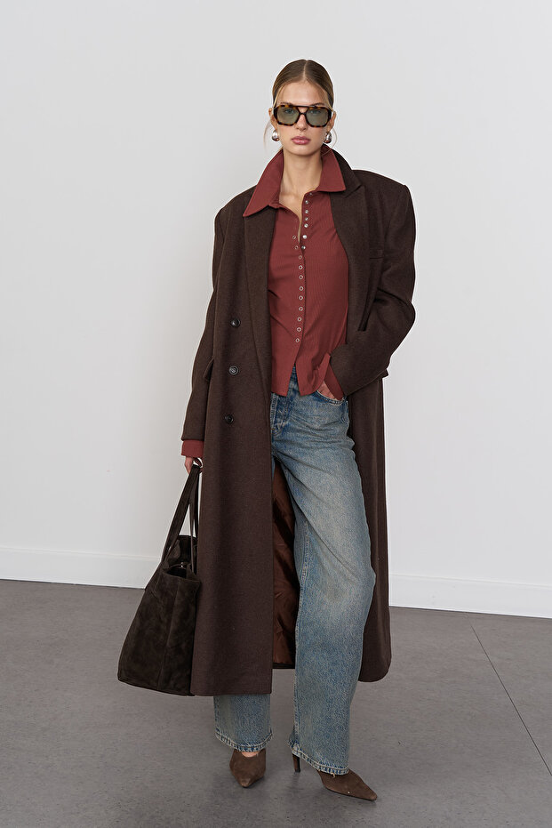 Çıt Çıt Detaylı Örme Gömlek - 1