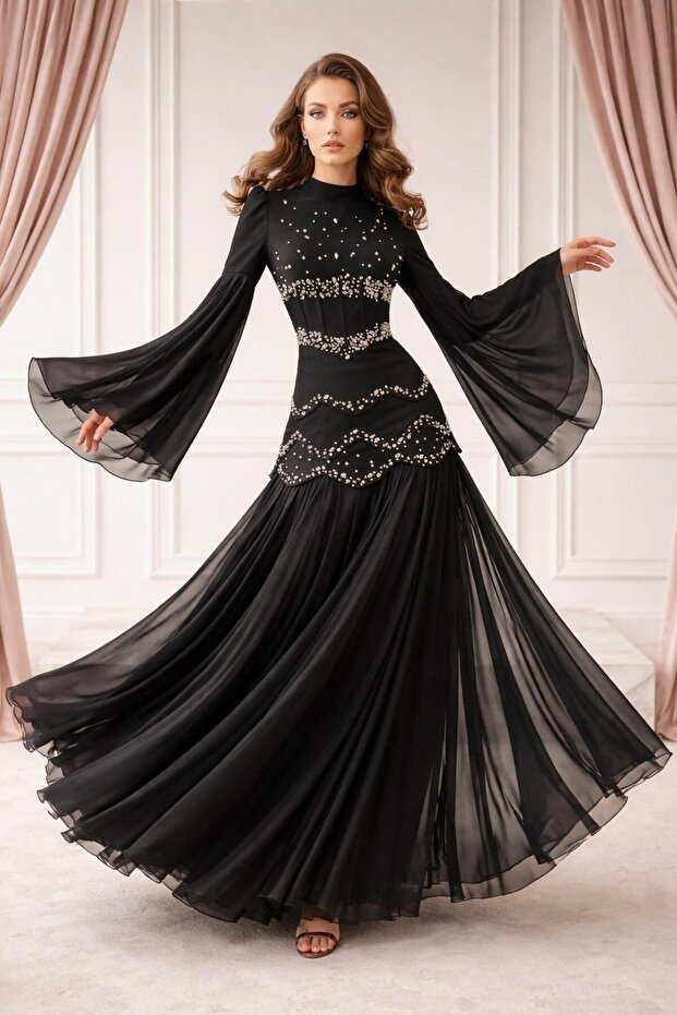 Fiona Abiye Siyah - 4