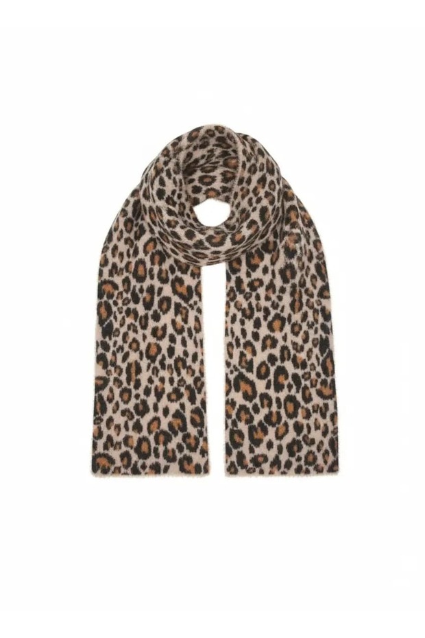 وشاح من القطيفة الناعمة بنمط الفهد - 2