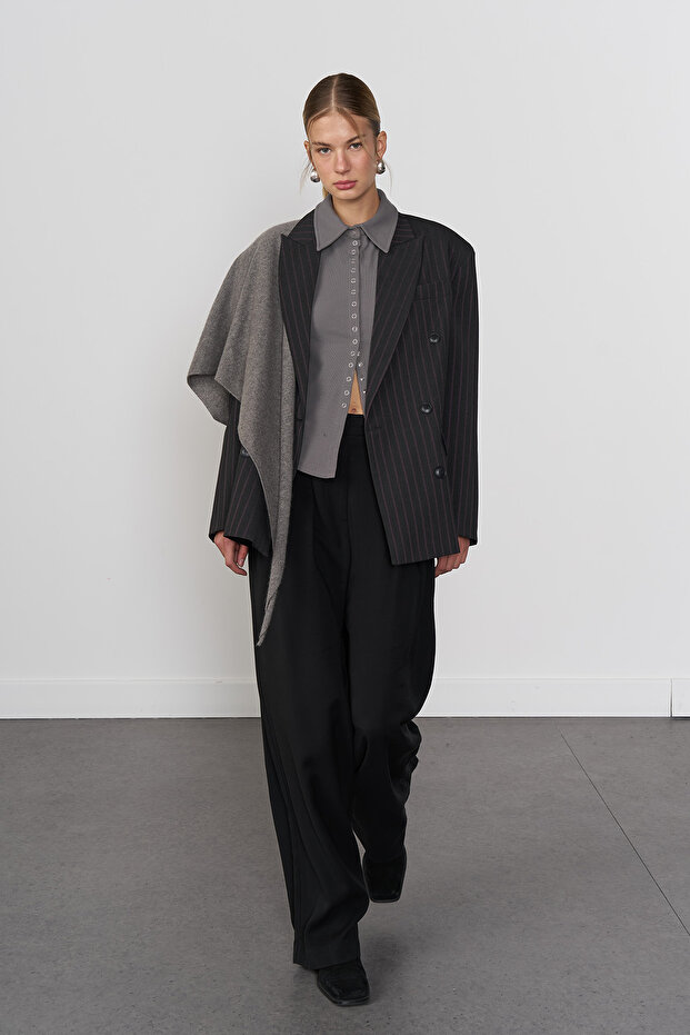 Çıt Çıt Detaylı Örme Gömlek - 2