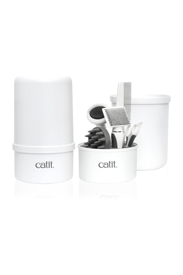 – Shorthair Grooming Kit, All-in-One Brush Set for Short-Haired Cats