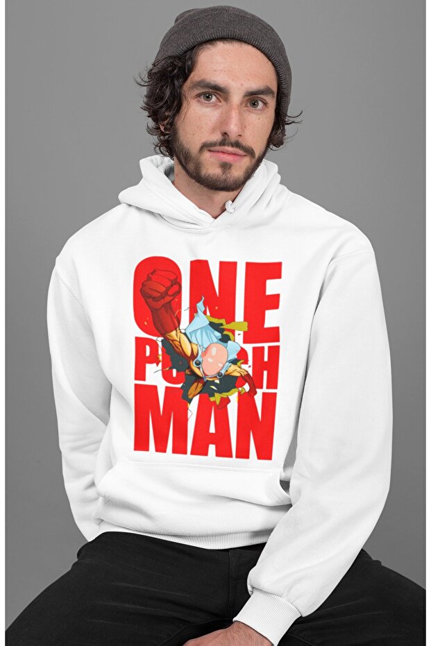 Design One Punch Man Printed Unisex Oversized Anime Hoodie