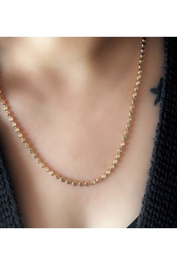 Xuping Stamp Necklace 50Cm-Rose Color Acr8493