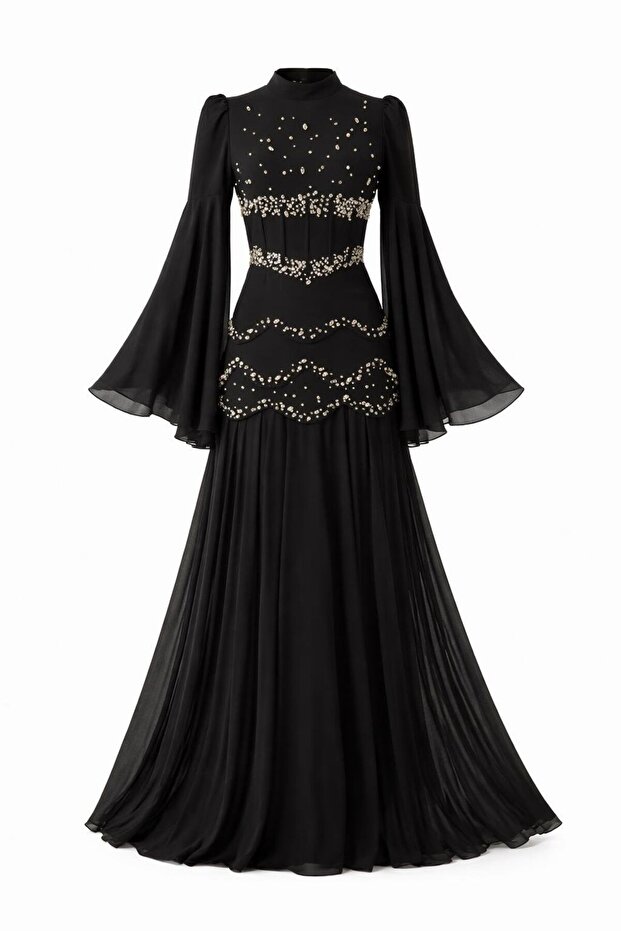 Fiona Abiye Siyah - 5