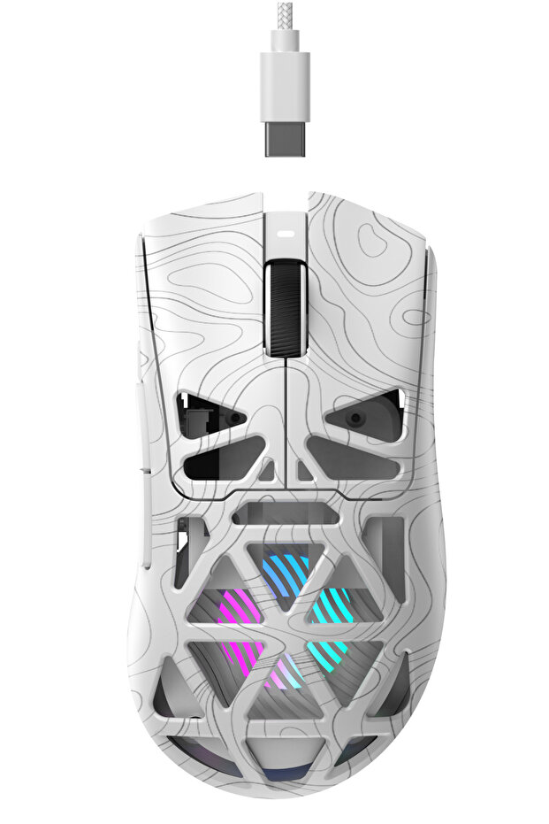 Gamenote MS1043WB Kablosuz Gaming Mouse – 24K DPI, 2.4GHz + BT5.3 + Type-C, Hafif Tasarım, RGB