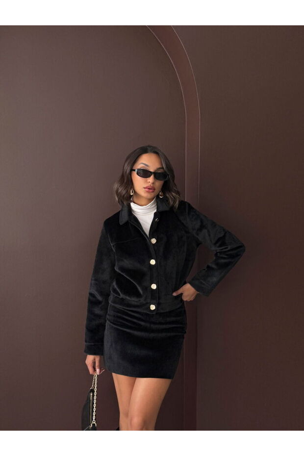 Kadın Peluş Ceket - 3