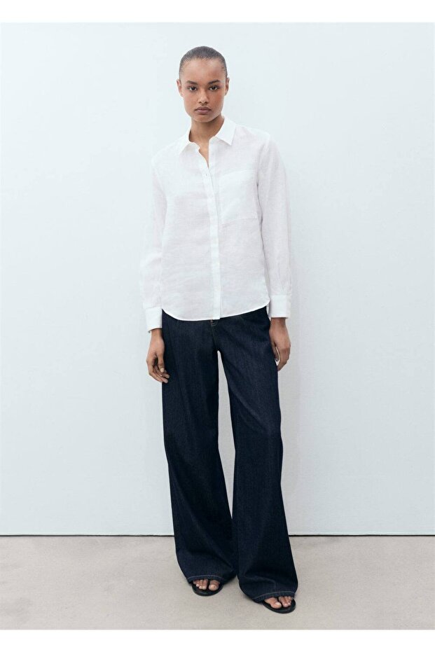 Cepli keten gömlek - 2