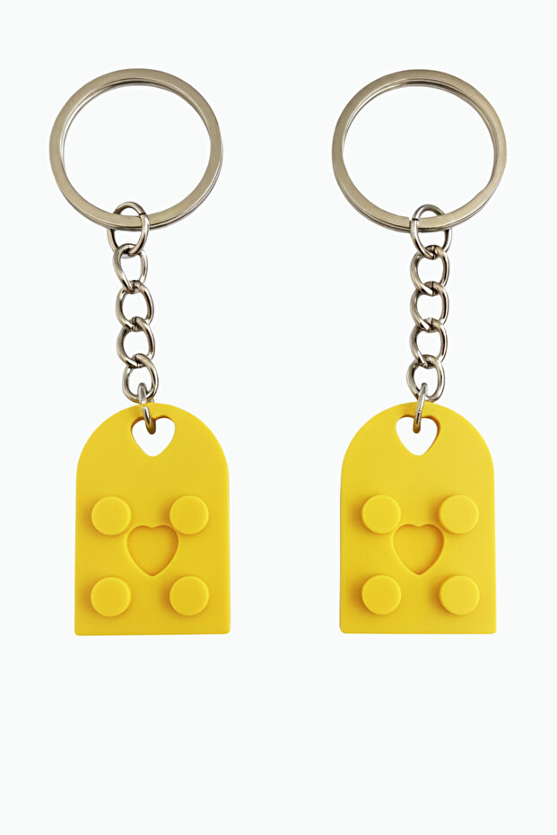 Lego Heart Figure Lover Couple Design Keychain - Special Gift for Lover