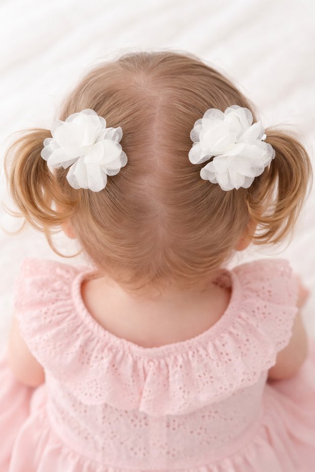 Baby Kids Tulle Cute Clip 2-Piece Hair Clip
