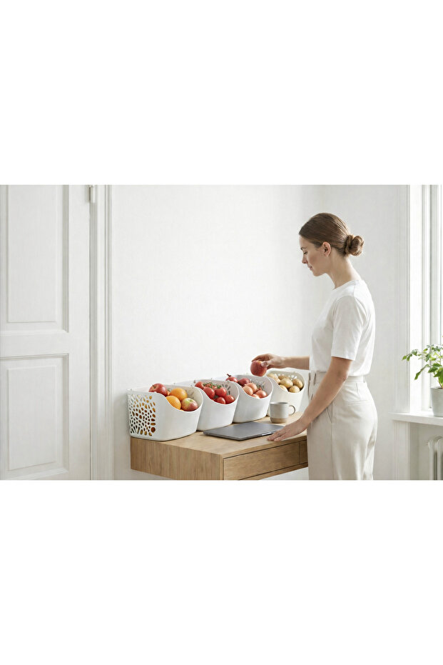 حاوية تخزين مطبخ قابلة للتكديس - حاوية تخزين مطبخ معيارية - مصنوعة من البلاستيك النباتي 100% - 2